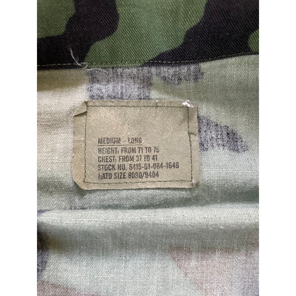 US Army Mens Medium Long BDU Jacket Camo Woodland 1st Infantry Division Patches - Picture 2 of 16